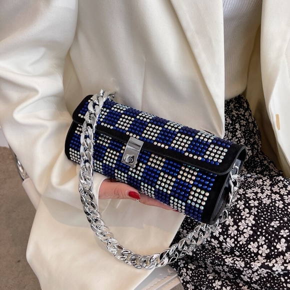 Clavijo Women's Small Handbag With Luxury Rhinestones (One) - Picture 6 of 8